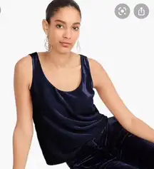 NWT J.CREW NAVY BLUE VELVET CAMISOLE