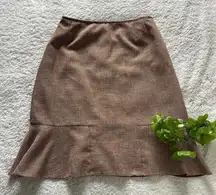 Le‎ Suit skirt Brown Sz 16P Polyester Casual Formal Workwear Career