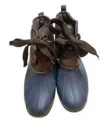 Sperry Duck Boots Ankle Lace Up‎ Waterproof Rain Boots STS84825 Women's 9
