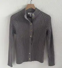 St. John Sport Ribbed Sweater Top Long Sleeve Santana Knit Small