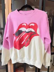 The Rolling Stones crewneck pullover sweatshirt oversized vintage faded tongue