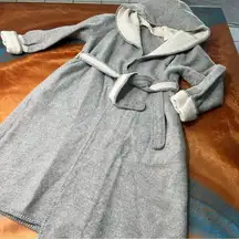 Vintage 70s Alapaca Wool Two Tone Peruvian Mon Repos Hooded Coat trench