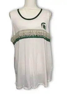 NWT Michigan State Spartans Ladies’ Sleeveless Muscle Tee Tank Top New Ringer