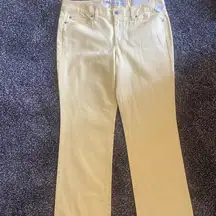 Ann Taylor Loft Original Boot cut yellow jeans NWT sz 10 stretch