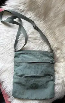 Kipling Lightweight  Sage Green Crossbody Shoulder Bag