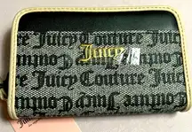Juicy Couture Black Beige Spring Fling Multicompartment Bifold Wallet