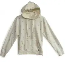 O’Neill Shell Print Hoodie Size Small Like New Cream Off White Sweatshirt