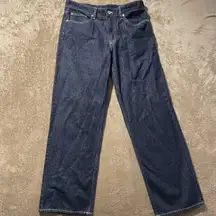 H&M & Denim Jeans Womens 6 Baggy Low Waist Dark Wash Pants Relaxed Fit Blue