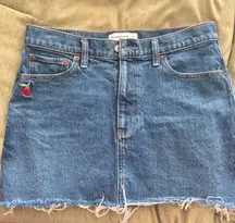 abercrombie & fitch denim mini skirt