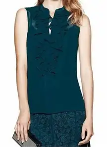 Tory Burch Teal Silk Blouse Top