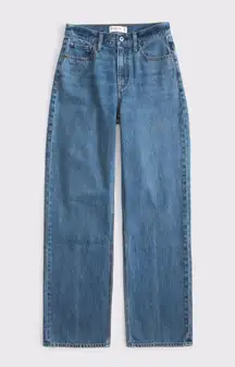 Abercrombie High Rise Loose Jeans Medium Wash 29/8R