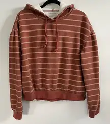 Urban Outfitters Rust Striped‎ Hoodie Size Medium