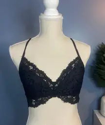 Black Floral Lace Bralette