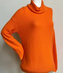 J. Jill Bold Orange Turtleneck Sweater