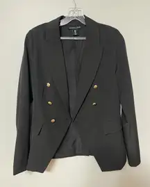 Black Double-Breasted Blazer 