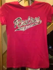 Realtree Sz L Ladies Pink Camo Tee NEW NWT