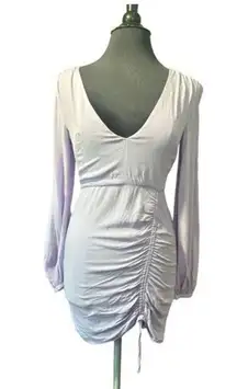 L'academie Pearl Ruched Dress in Lilac Size S