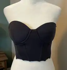 Princess Polly Gray Lace Up Mesh Bustier Size 6