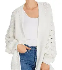 Harper Heritage size M loose weave oversized balloon popcorn sleeves cardigan.