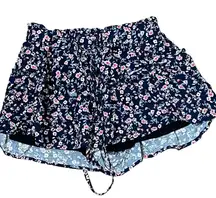 Altard State Floral Boho Paper Bag Lined Short Ruffle‎ Trim Hi-Rise Women Small