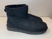 UGG Women's Classic II Mini Black‎ Suede Ankle Boots Size 5