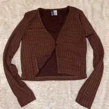 Divided Cropped Cardigan