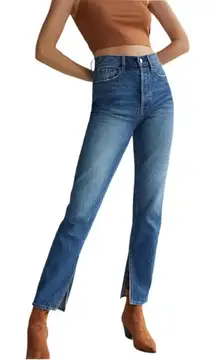 PACSUN women’s size 29 ultra high rise slim denim jeans split hem