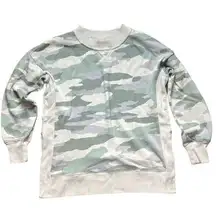 Aerie Oversized Good Vibes Camo Sweatshirt I Size XS