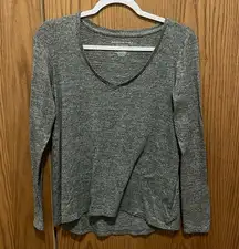 AE Grey V Neck Long Sleeve