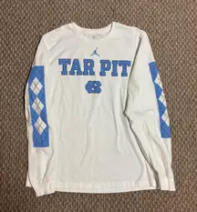 Nike North Carolina Tar Heels Air Jordan White and Blue Long Sleeve Shirt 