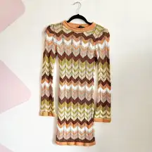 Retro Crochet‎ Dress, Festival Boho 70s Inspired Coastal Cowgirl XS