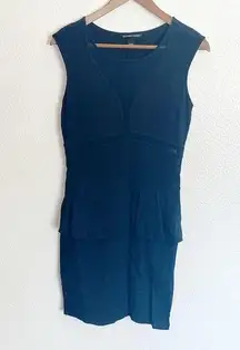 Victoria's Secret Y2K Navy Blue Mini Peplum Mesh Tank Dress