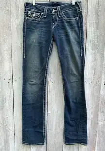 True Religion Women’s  Disco Billy Big T Bootcut Jeans 27x33 EUC