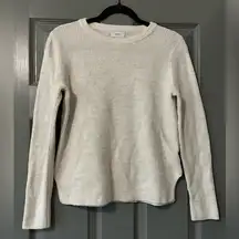 Old Navy  knit pullover crewneck white/grey sweater size Small