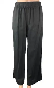 Old Navy Women's Black Linen High Rise Pull On Wide Leg Casual Pants Size S