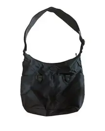 BAGGALLINI Black Nylon Travel Hobo Shoulder Bag