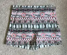 Zara High Waist Geometric Shorts