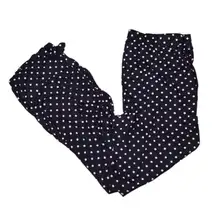 Betsey Johnson Black Polka Dotted Lightweight Stretch Casual Pants Size Small