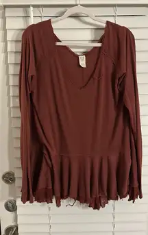Free People Flowy Long Sleeve Top