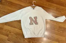Handmade Nebraska appliqué sweatshirt 