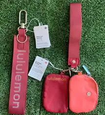 Lululemon Red and Orange Keychain Set