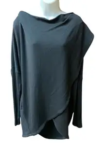 Athleta Wrap Hoodie Sweatshirt Black Size medium