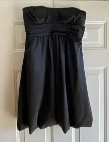 Black Silk Strapless Tulip Dress-Brand New