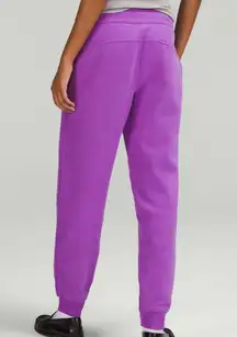 Lululemon Scuba High Rise Joggers 4 Moonlit Magenta Fleece Lounge Athleisure Gym