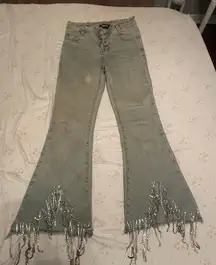 Sparkly blue jeans