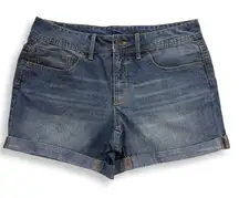 Fire & Gold Denim Shorts Womens 12 Blue Rolled Cuff Casual‎ Stretch Jean Summer