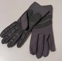 Gloves Vintage 80’s Gray Vegan Leather Winter Gloves Grey