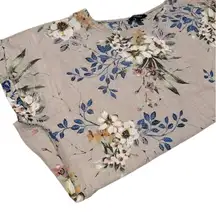 RD+ Koko Floral Print Women's Top size 2X linen fabric