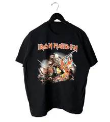 Urban Outfitters Iron Maiden T Shirt Black Extra Large XL Heavy Metal Band Graphic Tee