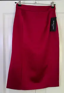 Guess by Marciano Red Pencil Skirt with Slit Size 2 NWT